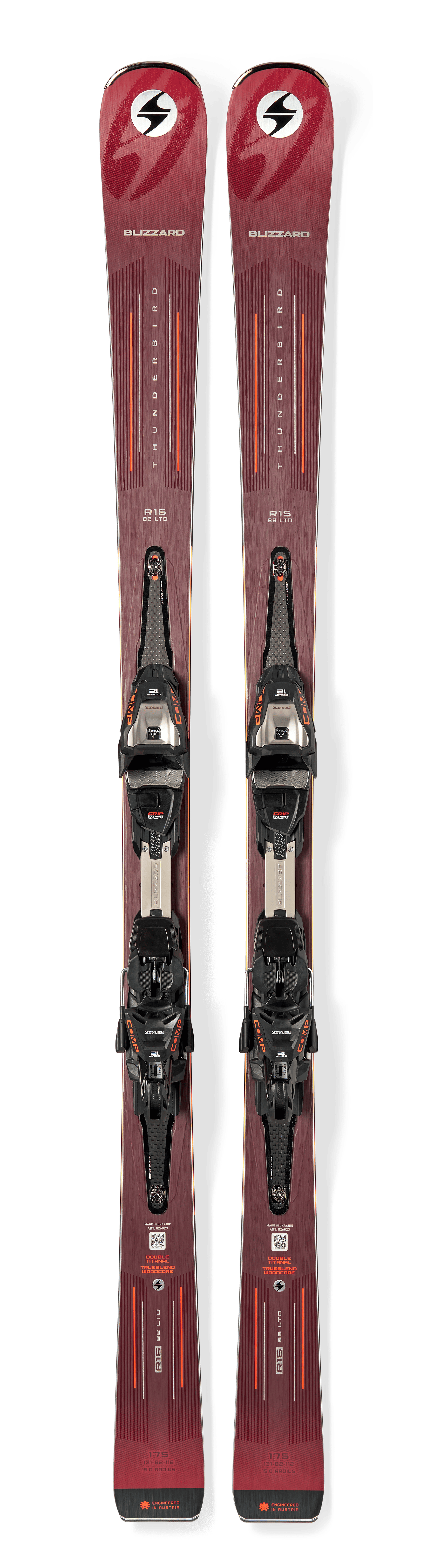 Blizzard Thunderbird R15-82 LTD + Comp12 Demo top sheet, image © Blizzard